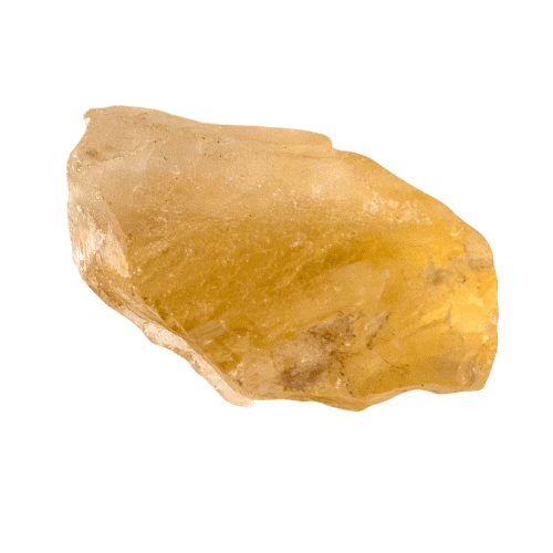 Rough yellow citrine crystal
